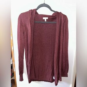 Brown Knit Cardigan Sweater